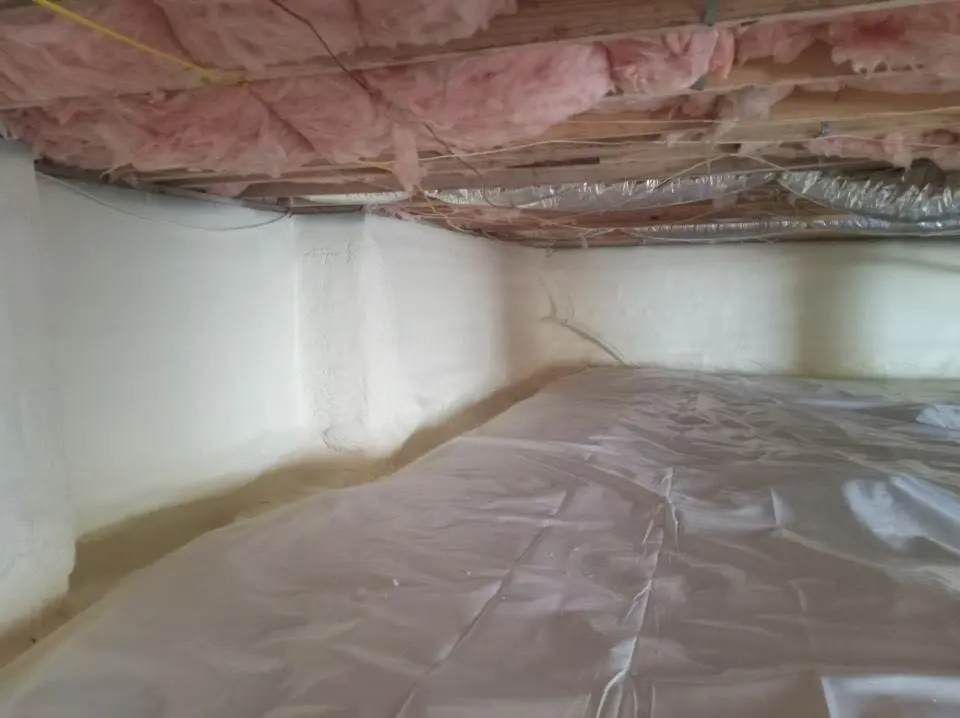 Crawl space encapsulation with closed-cell spray foam for Attic Insulation in Kimberly